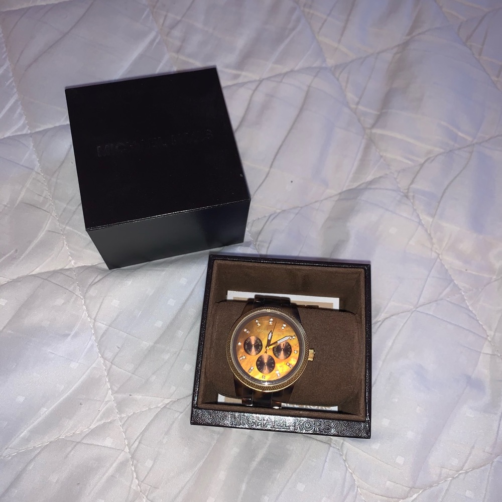 Michael Kors Tortoise Shell Watch w/ Box